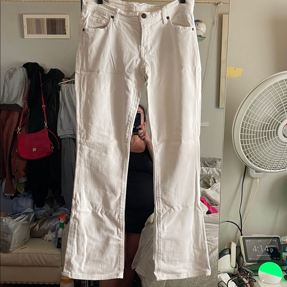 Citizens Of Humanity Ingrid Stretch White Flare Jeans Size 28